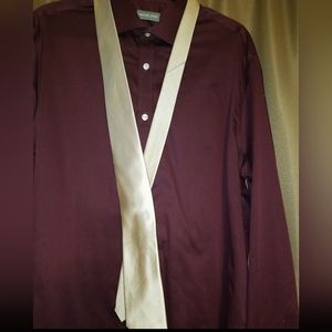 Mens gold 100% silk neck tie